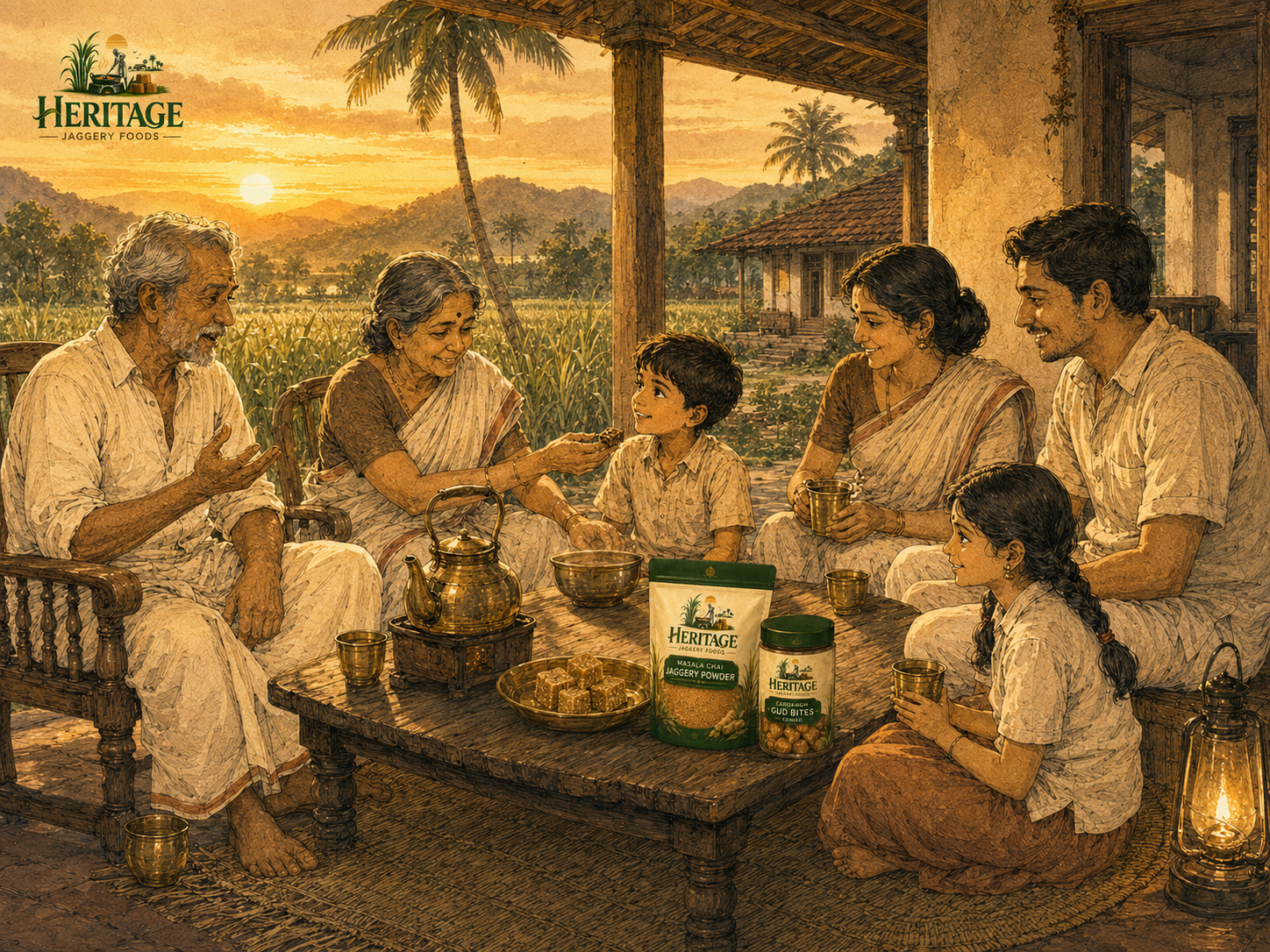 Scene 3: The Evening Chai on the Veranda